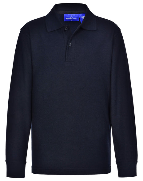 Kids 240Gsm Poly / Cotton Pique Long Sleeve Polo (WS-PS12K)