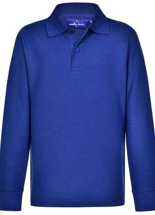 Kids 240Gsm Poly / Cotton Pique Long Sleeve Polo (WS-PS12K)