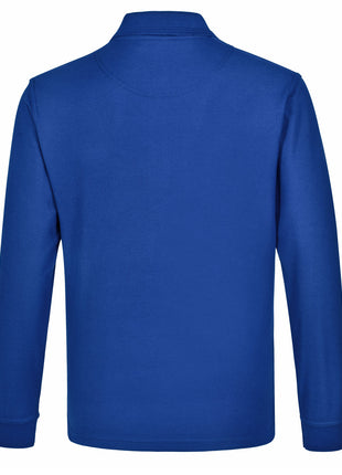 Adults Poly / Cotton Pique Long Sleeve Polo (WS-PS12)
