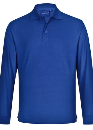 Adults Poly / Cotton Pique Long Sleeve Polo (WS-PS12)