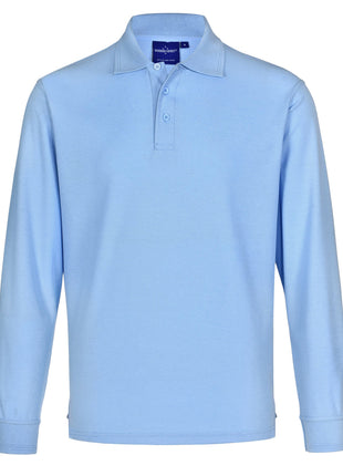 Adults Poly / Cotton Pique Long Sleeve Polo (WS-PS12)