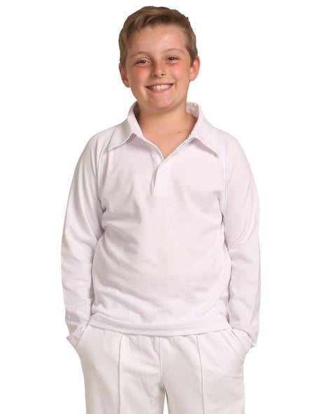 Kids Long Sleeve TrueDry® Mesh Knit Cricket (WS-PS29KL)