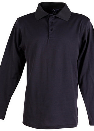 Mens Cotton Back TrueDry® Long Sleeve Polo (WS-PS35)