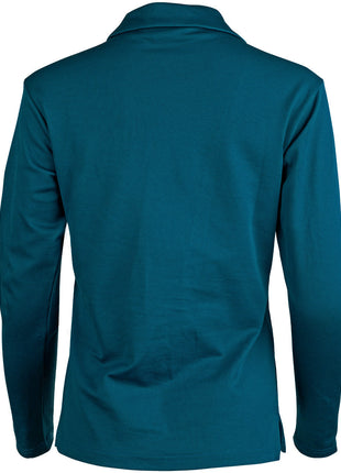Mens Cotton Back TrueDry® Long Sleeve Polo (WS-PS35)