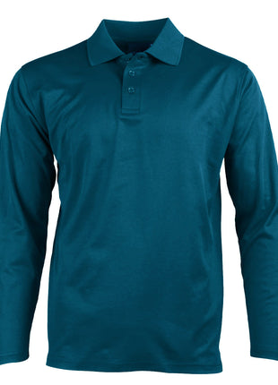Mens Cotton Back TrueDry® Long Sleeve Polo (WS-PS35)