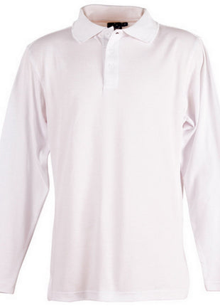 Mens Cotton Back TrueDry® Long Sleeve Polo (WS-PS35)