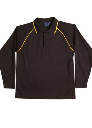 Mens CoolDry® Raglan Long Sleeve Polo (WS-PS43)