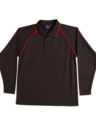 Mens CoolDry® Raglan Long Sleeve Polo (WS-PS43)