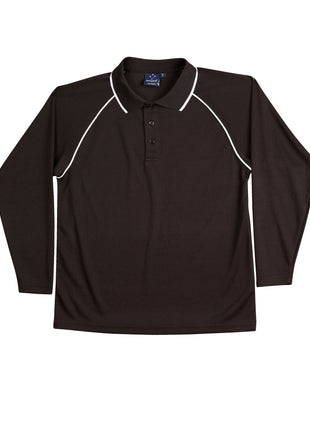 Mens CoolDry® Raglan Long Sleeve Polo (WS-PS43)
