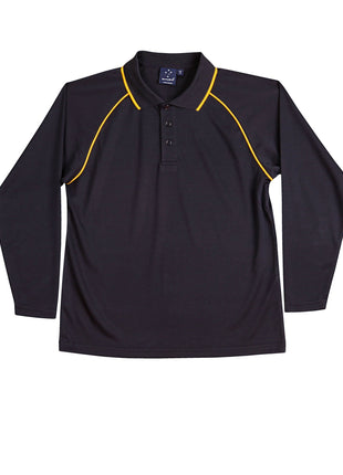 Mens CoolDry® Raglan Long Sleeve Polo (WS-PS43)