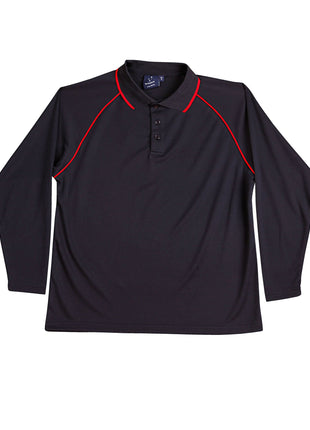 Mens CoolDry® Raglan Long Sleeve Polo (WS-PS43)