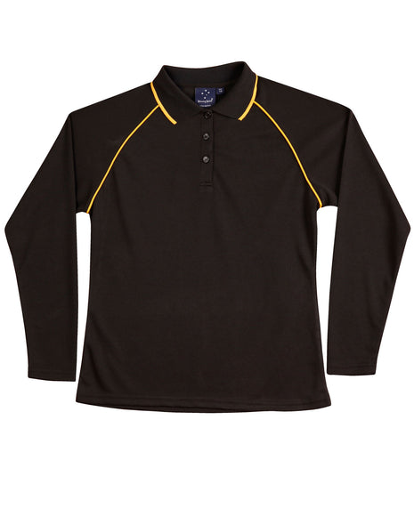 Womens CoolDry® Raglan Long Sleeve Polo (WS-PS44)