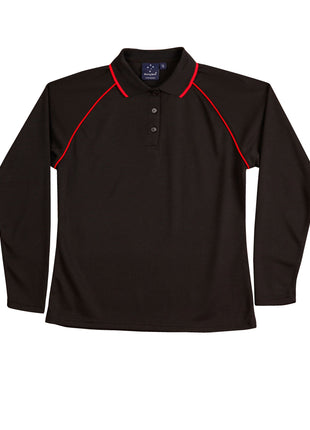 Womens CoolDry® Raglan Long Sleeve Polo (WS-PS44)