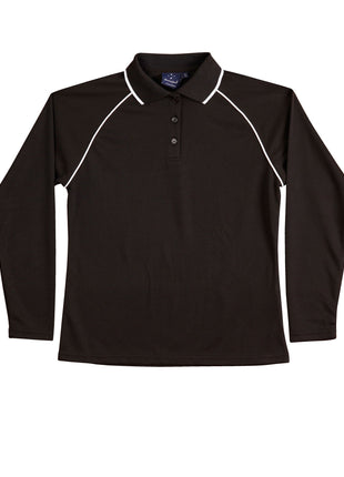 Womens CoolDry® Raglan Long Sleeve Polo (WS-PS44)