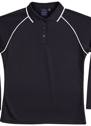 Womens CoolDry® Raglan Long Sleeve Polo (WS-PS44)