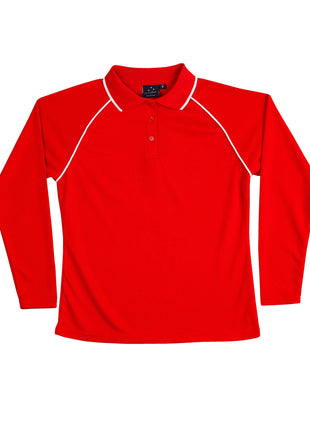 Womens CoolDry® Raglan Long Sleeve Polo (WS-PS44)