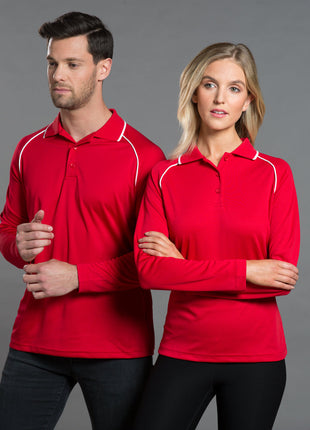 Womens CoolDry® Raglan Long Sleeve Polo (WS-PS44)