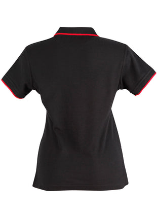 Womens Poly / Cotton Contrast Pique Short Sleeve Polo (WS-PS48A)