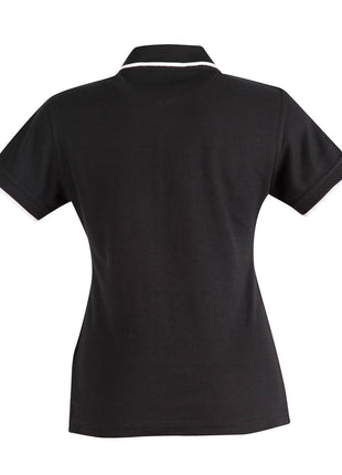 Womens Poly / Cotton Contrast Pique Short Sleeve Polo (WS-PS48A)