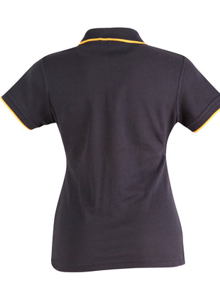 Womens Poly / Cotton Contrast Pique Short Sleeve Polo (WS-PS48A)