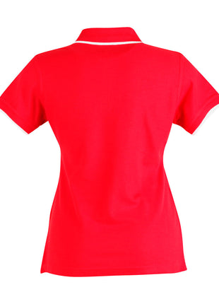 Womens Poly / Cotton Contrast Pique Short Sleeve Polo (WS-PS48A)