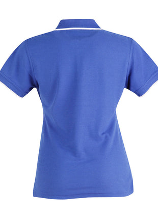 Womens Poly / Cotton Contrast Pique Short Sleeve Polo (WS-PS48A)