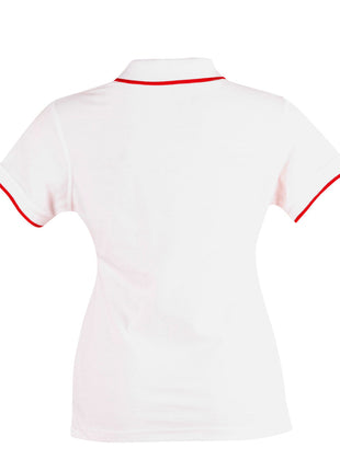 Womens Poly / Cotton Contrast Pique Short Sleeve Polo (WS-PS48A)