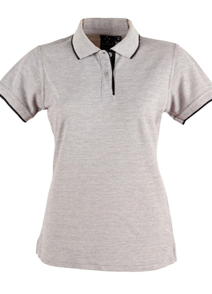Womens Poly / Cotton Contrast Pique Short Sleeve Polo (WS-PS48A)