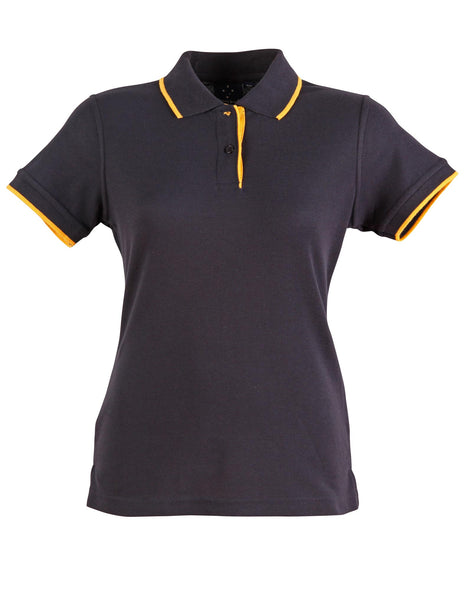 Womens Poly / Cotton Contrast Pique Short Sleeve Polo (WS-PS48A)
