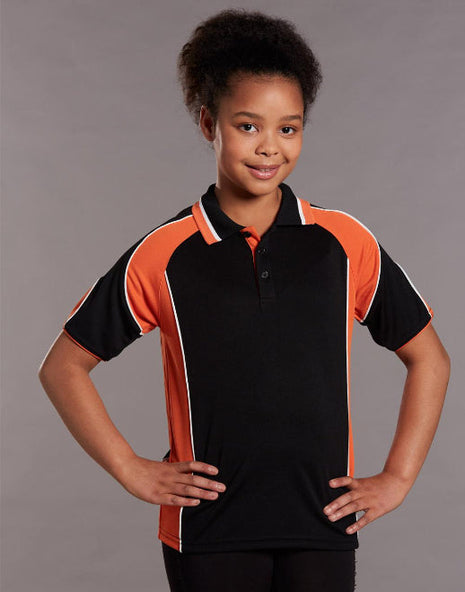 Kids CoolDry® Contrast Polo With Sleeve Panel (WS-PS61K)