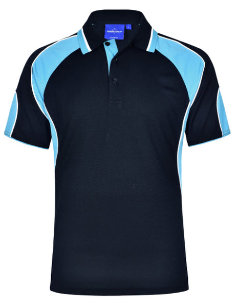 Mens CoolDry® Contrast Polo With Sleeve Panel (WS-PS61-BL)