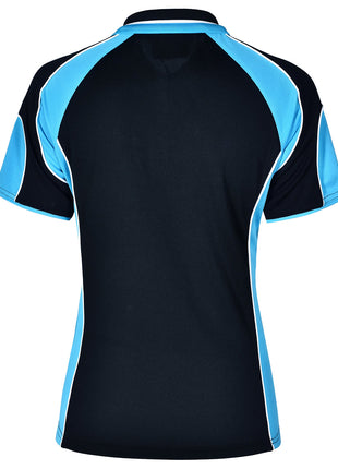Womens CoolDry® Contrast Polo With Sleeve Panel (WS-PS62-BL)