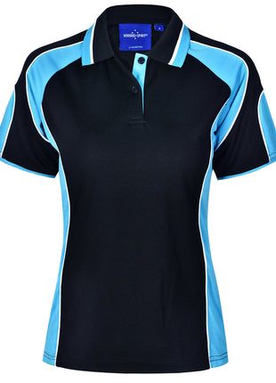 Womens CoolDry® Contrast Polo With Sleeve Panel (WS-PS62-BL)