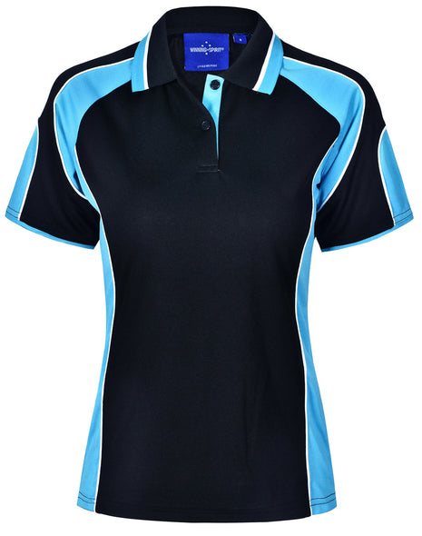 Womens CoolDry® Contrast Polo With Sleeve Panel (WS-PS62-BL)