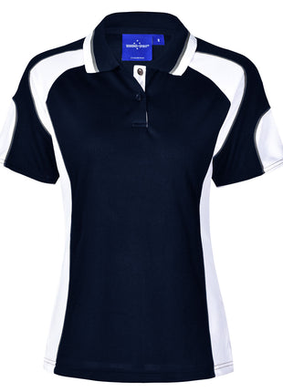 Womens CoolDry® Contrast Polo With Sleeve Panel (WS-PS62-BL)