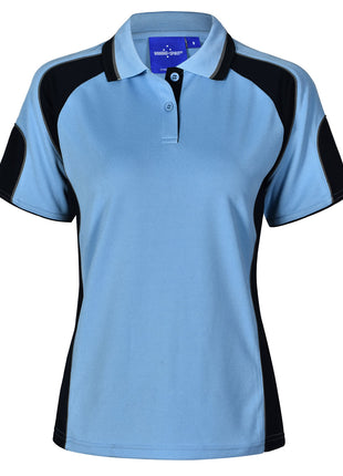 Womens CoolDry® Contrast Polo With Sleeve Panel (WS-PS62-BL)
