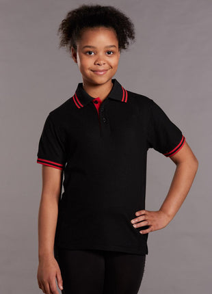 Kids TrueDry® Contrast Short Sleeve Polo (WS-PS65K)