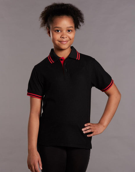 Kids TrueDry® Contrast Short Sleeve Polo (WS-PS65K)