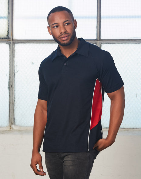 Mens Tri-Colour Short Sleeve Polo (WS-PS68)
