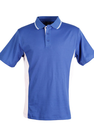 Mens TrueDry® Contrast Short Sleeve Polo (WS-PS73-BL)