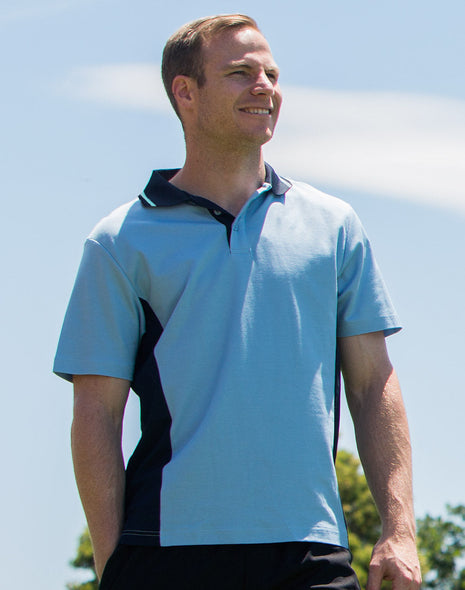 Mens TrueDry® Contrast Short Sleeve Polo (WS-PS73-BL)