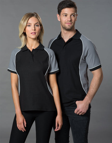 Mens TrueDry® Tri-Colour Short Sleeve Pique Polo (WS-PS77)