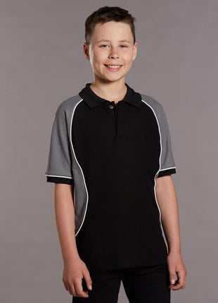 Kids TrueDry® Tri-Colour Short Sleeve Pique Polo (WS-PS77K)