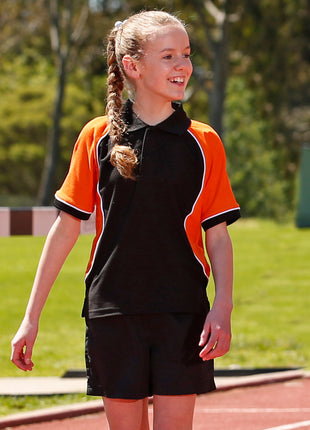 Kids TrueDry® Tri-Colour Short Sleeve Pique Polo (WS-PS77K)