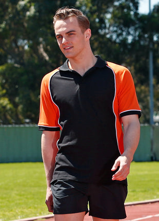 Mens TrueDry® Tri-Colour Short Sleeve Pique Polo (WS-PS77)
