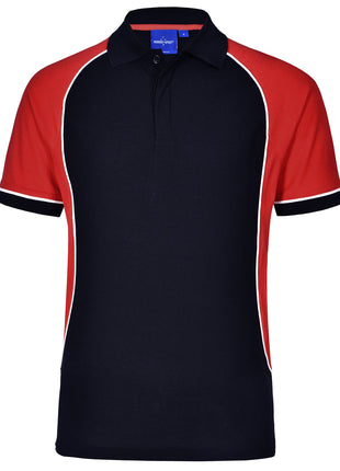 Mens TrueDry® Tri-Colour Short Sleeve Pique Polo (WS-PS77)