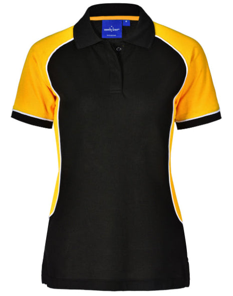 Womens TrueDry® Tri-Colour Short Sleeve Pique Polo (WS-PS78)