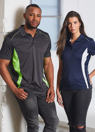 Womens CoolDry® Short Sleeve Contrast Interlock Polo (WS-PS80-BL)