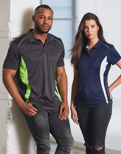 Womens CoolDry® Short Sleeve Contrast Interlock Polo (WS-PS80-BL)
