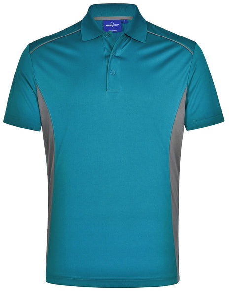 Mens CoolDry® Short Sleeve Contrast Interlock Polo (WS-PS79-BL